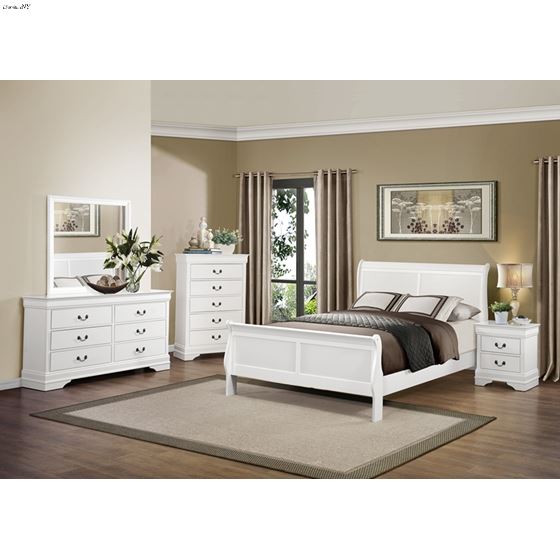 Mayville White 5 Drawer Chest 2147W-9-2