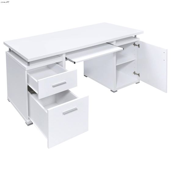 Tracy 55 inch White Computer Desk 800108-2