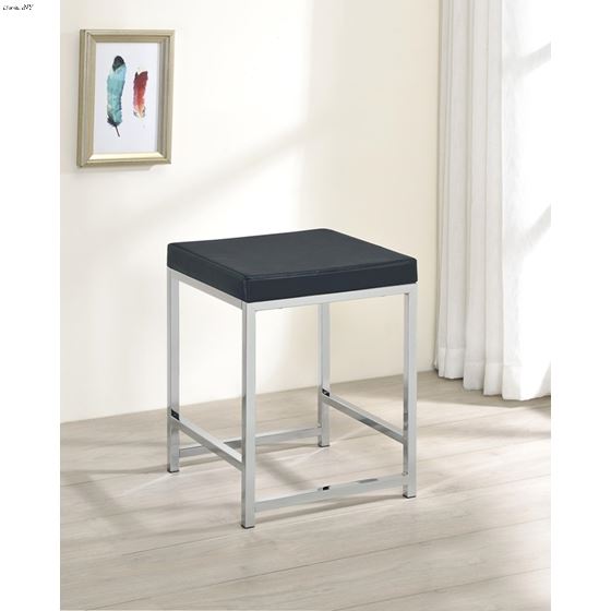 Afshan Dark Grey Vanity Stool 935924-2