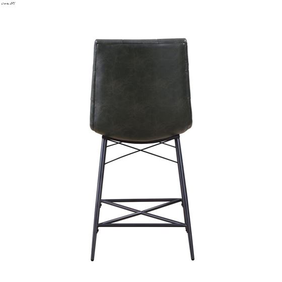 Grey Leatherette Tufted Counter Height Stool 10-4