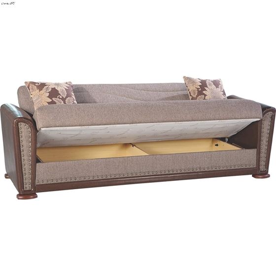 Alfa Sofa Bed in Redeyef Brown by Istikbal NB Storage