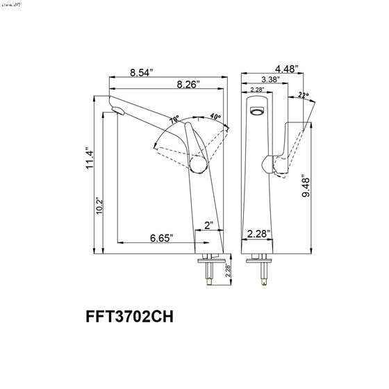 Vanity Faucet FFT3702CH-2