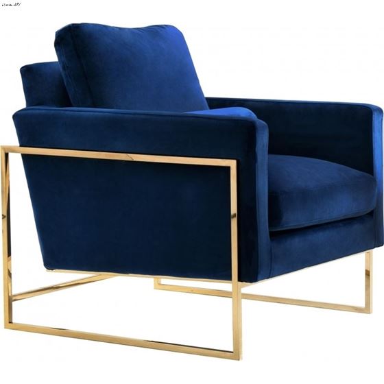 Mila Navy Velvet Chair Mila_Chair_Navy by Meridian Furniture 4