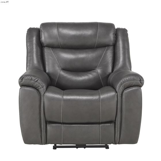 Kennett Dark Gray Leather Power Reclining Chair-2