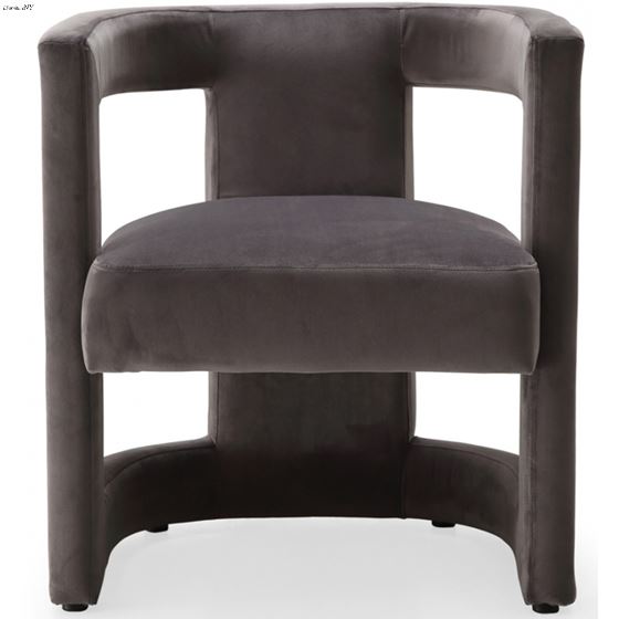 Blair Grey Velvet Upholstered Accent Chair - 4