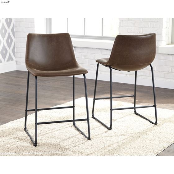 Centiar Brown Upholstered Counter Stool D372-124-2