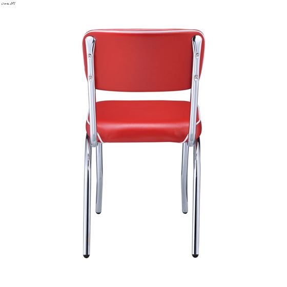 Retro Open Back Side Chairs Red And Chrome 2450R back