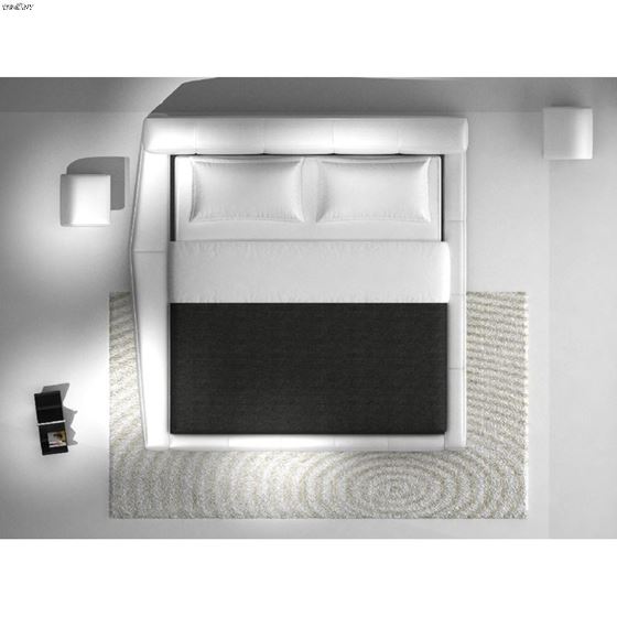 Modern Dream White Upholstered Bed-2