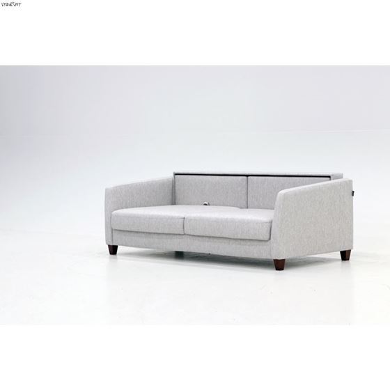 Monika Queen Size Sofa Sleeper Light Grey Side open1