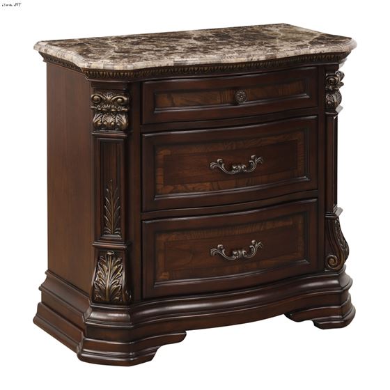 Antoinetta Cherry Queen 4pc Bedroom Set Nightstand