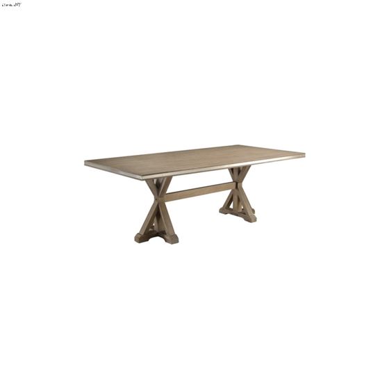 5pc Beaugrand Grey Oak Trestle Dining Table 5177