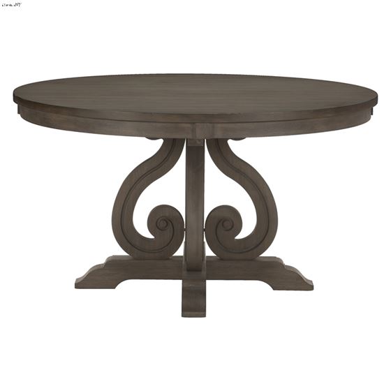 Toulon Round Pedestal Dining Table 5438-54 side