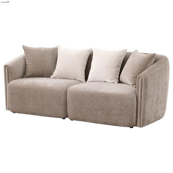 Townsend Latte Chenille Rolled Arm Sofa 504754-4