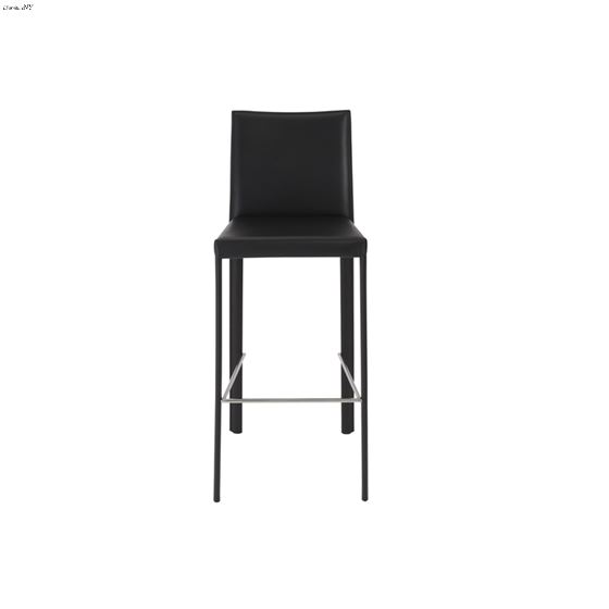 Hasina Black Bar Stool 38625BLK by Euro Style Front