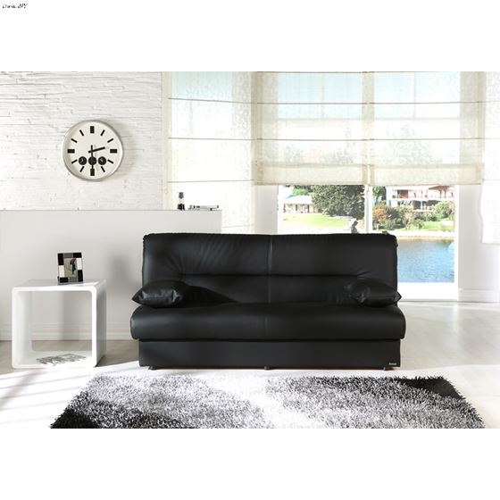Regata Sofa Bed in Escudo Black by Istikbal in room