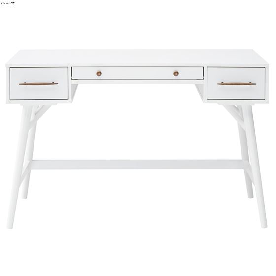 Mugga 47 inch White 3-Drawer Writing Desk 80074-2