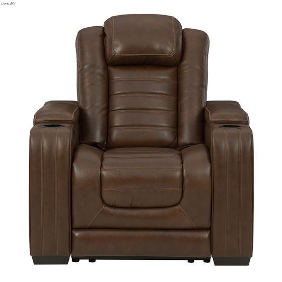 Backtrack Chocolate Leather Power Recliner Chai-2