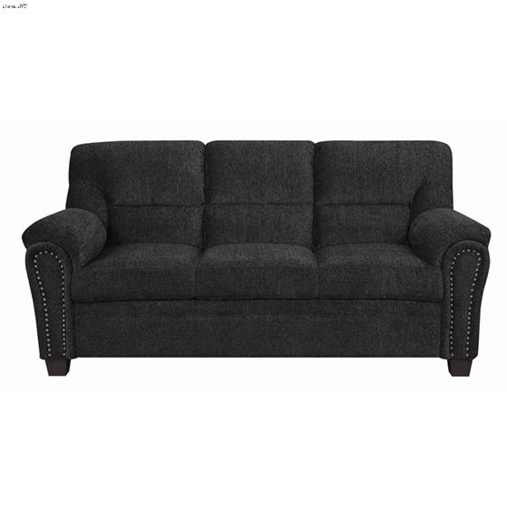 Clemintine Graphite Chenille Fabric Sofa With Na-2