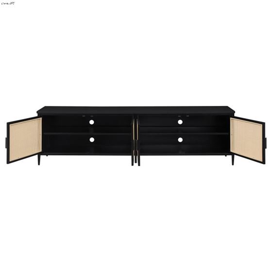 Amherst Black 78 inch Metal TV Stand Media Cons-4