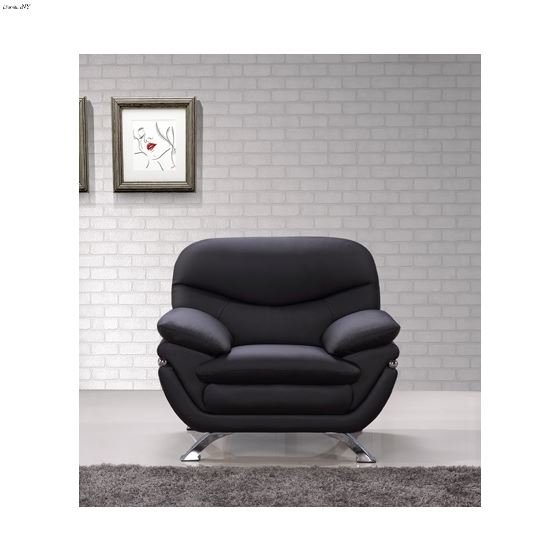 Jonus Modern Black Leather Chair