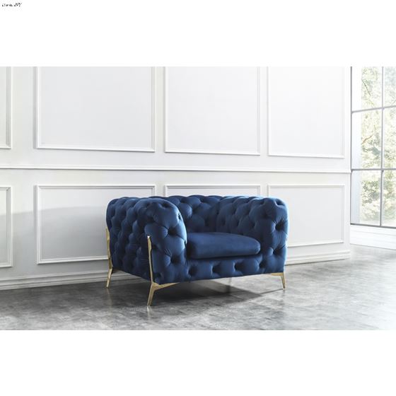 Chester Blue Tufted Chair