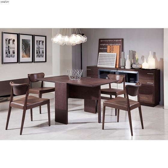 Union Modern Brown Oak Dining Chair-4