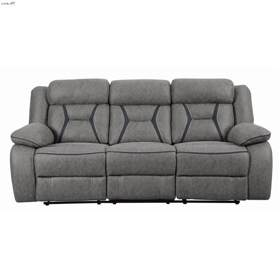 Higgins Grey Pillow Top Arm Reclining Sofa 60226-2