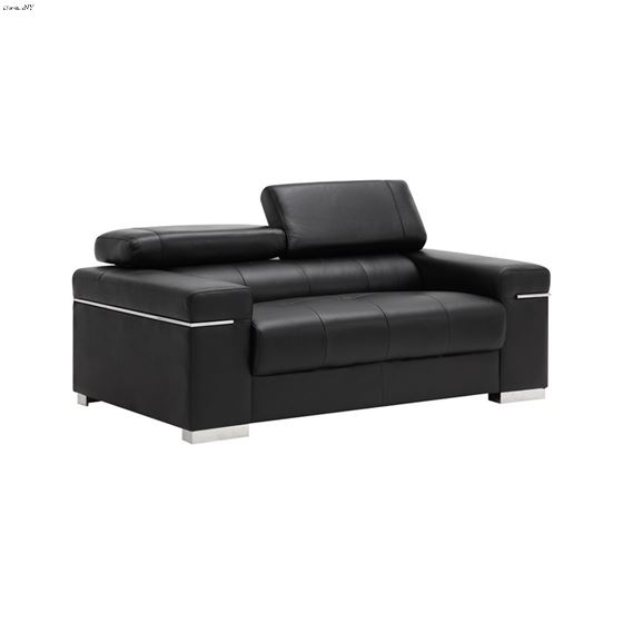Soho Black Leather Sofa and Love Seat 4