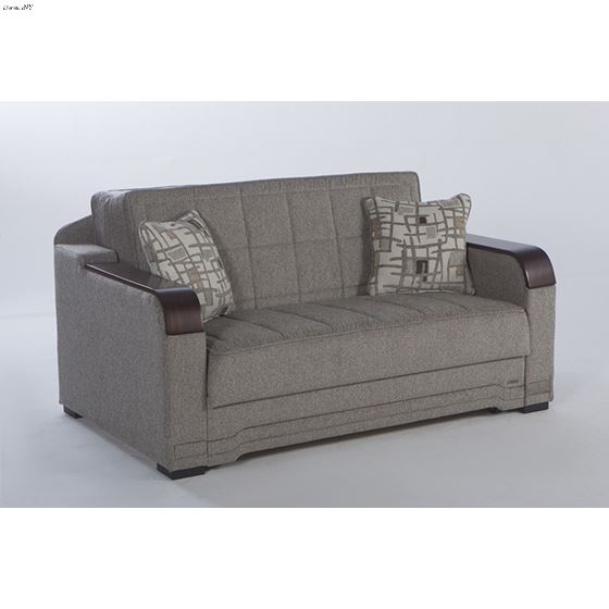 Willow Love Seat Sleeper in Aristo Light Brown by Istikbal