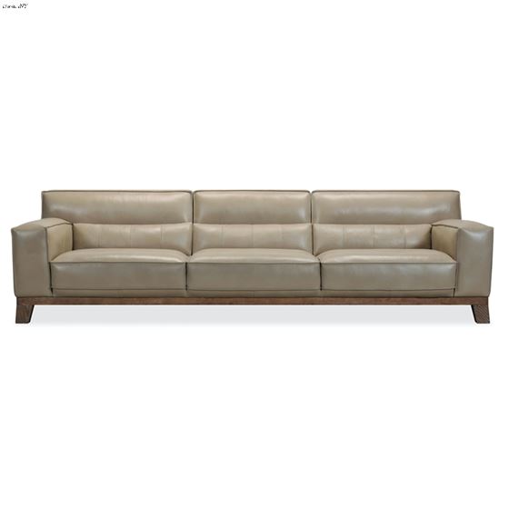 Prosper Grand Taupe Leather 120 inch Sofa SS556-2
