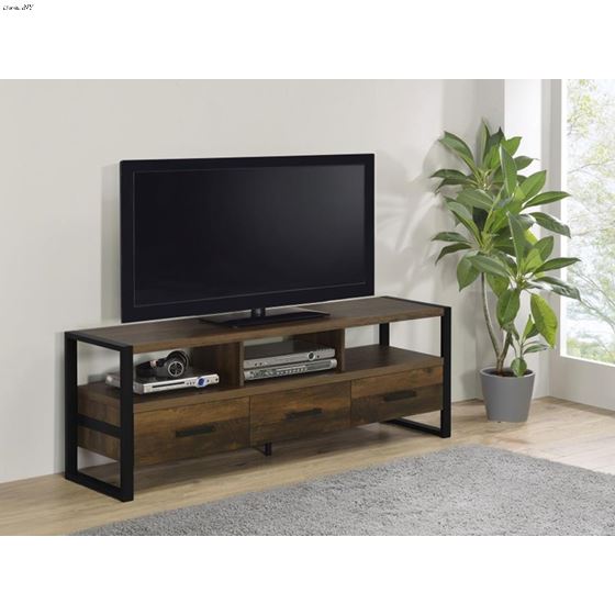 James Dark Pine 60 inch 3 Drawer TV Stand 70428-2