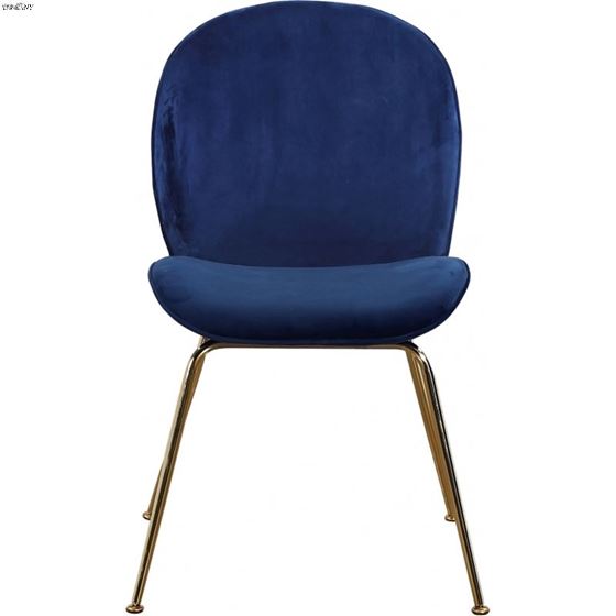 Paris Navy Upholstered Velvet Dining Chair - Gol-4