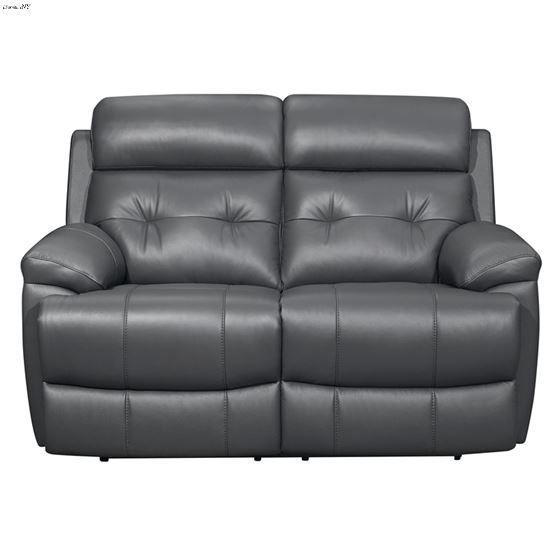 Lambent Dark Grey Leather Reclining Loveseat 95-2