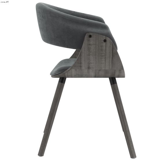 Holt Grey Velvet Arm Chair 403-981VLG-4