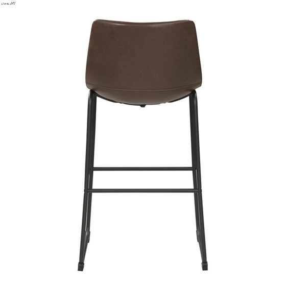 Industrial Brown Leatherette Bar Height Stool 1-4