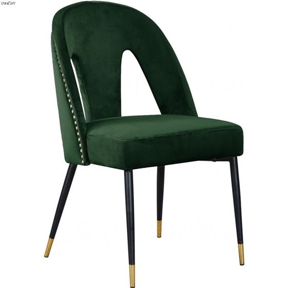 Akoya Green Upholstered Velvet Dining Chair - Se-2