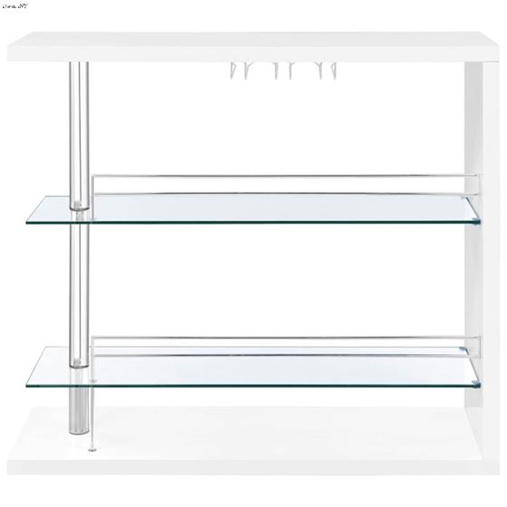 Coaster Prescott White Gloss Bar Unit 100167 3