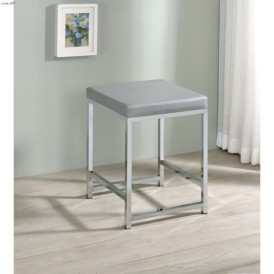 Umbridge Light Grey Vanity Stool 935933-2