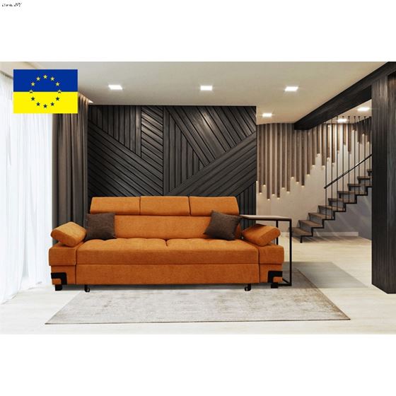 Garda Orange Full Size Pop Up Sofa Bed By ESF Furniture