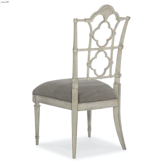 Arabella White Wood Back Side Dining Chair - Set-2