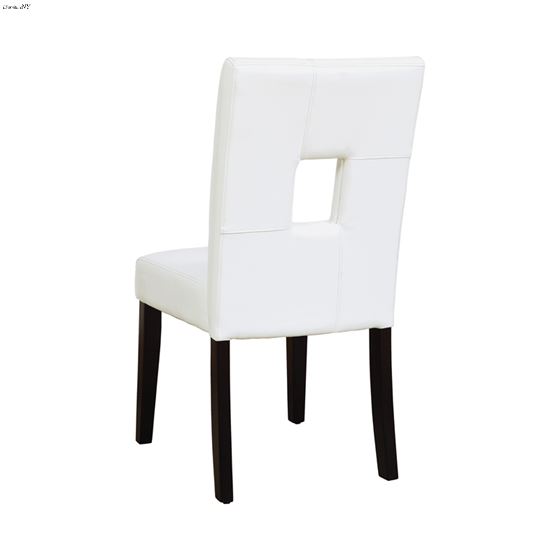 Anisa Open Back Upholstered Dining Chairs White 103612WHT Back