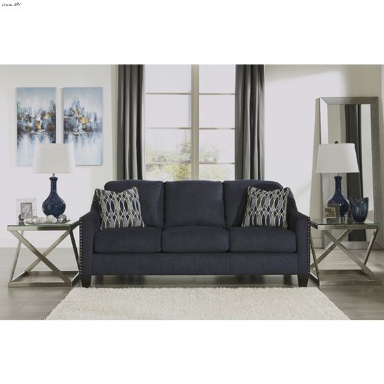 Creeal Heights Ink Blue Fabric Sofa 80202-2