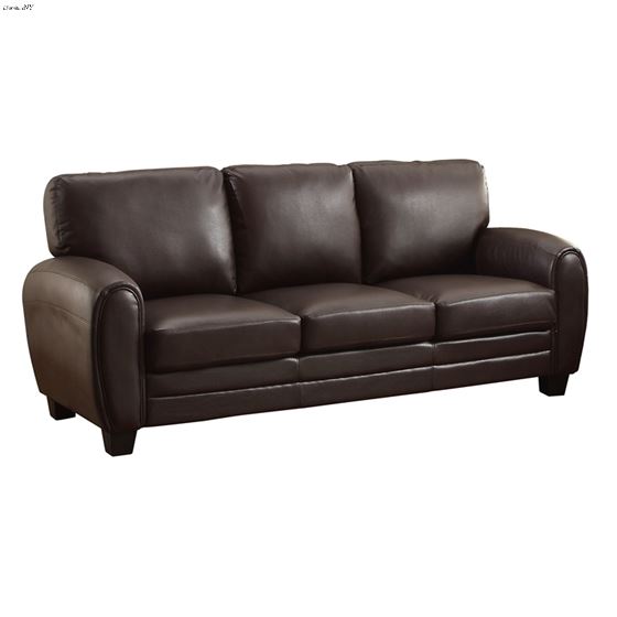 Rubin Brown Bonded Leather Sofa 9734DB-3 by Homelegance 2