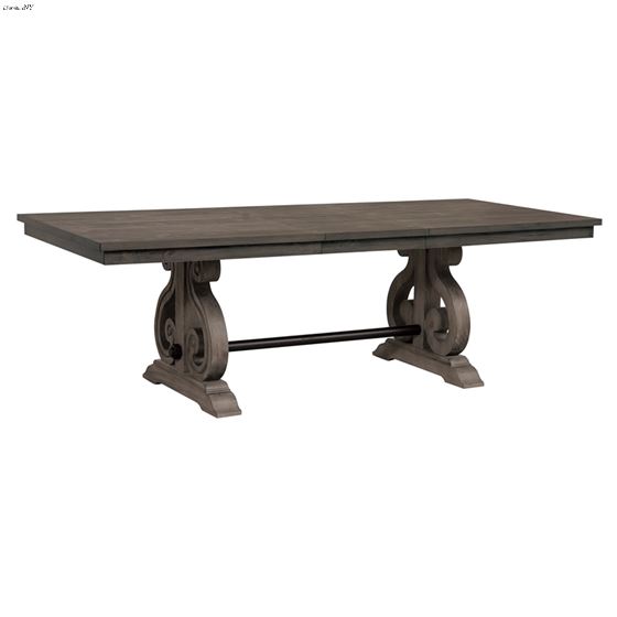 Toulon Double Pedestal Dining Table 5438-96 Open side