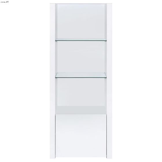 Jude High Gloss White 3 Shelf Media Tower 70425-4