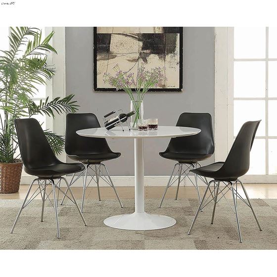 Lowry White 40 inch Round Dining Table 105261-2