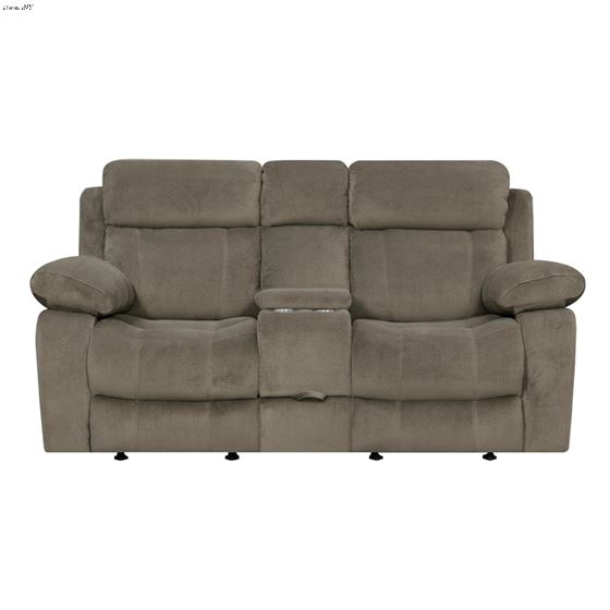 Myleene Mocha Glider Reclining Loveseat with Con-4