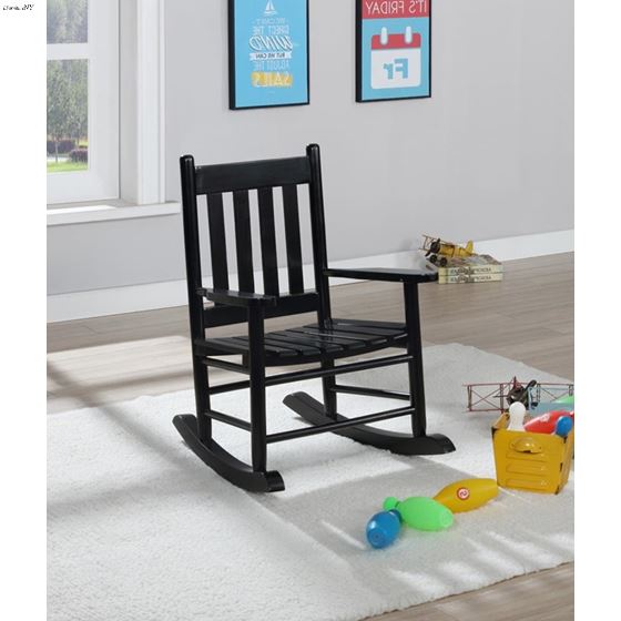 Annie Youth Black Wood Rocking Chair 609451-2
