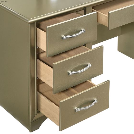 Beaumont Champagne 7 Drawer Vanity Dresser with-4