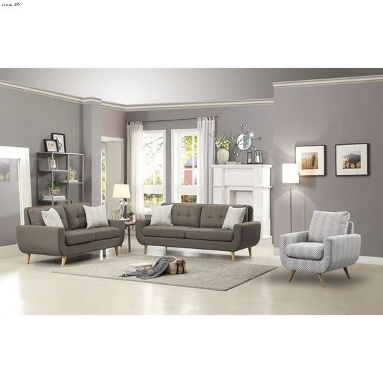 Deryn Grey Fabric Chair 8327GY-1 by Homelegance 4